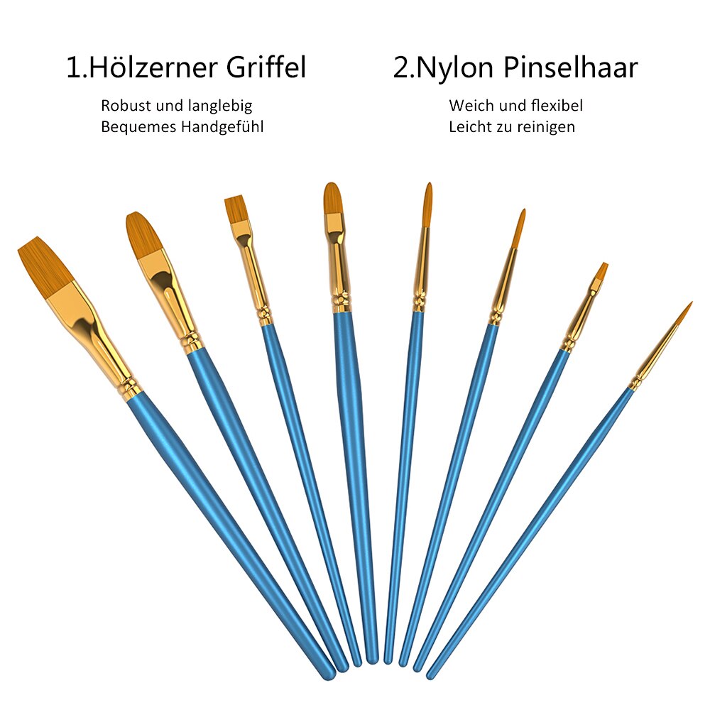 Watercolor Nylon Brushes Set