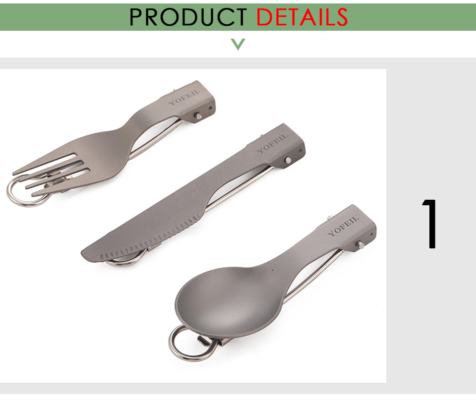 Camping Foldable Fork, Spoon and Knife 3 Pcs Set