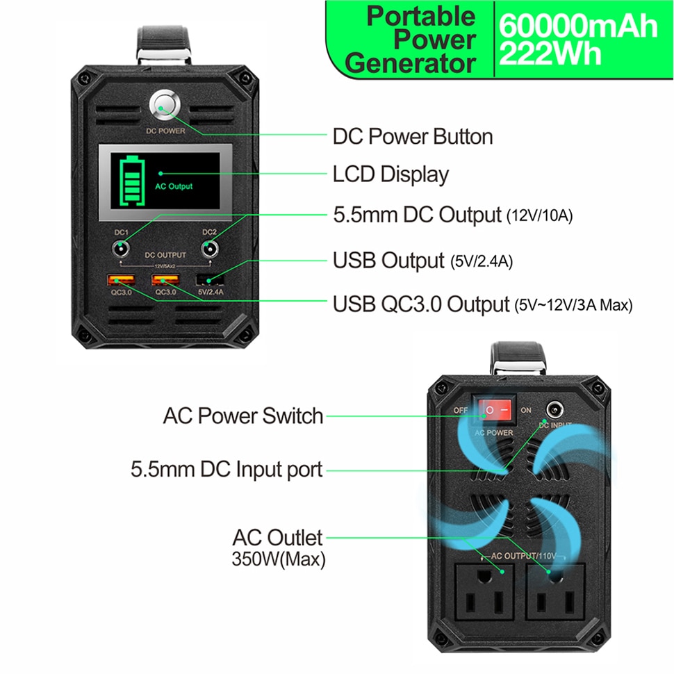 110V 300W Solar Generator