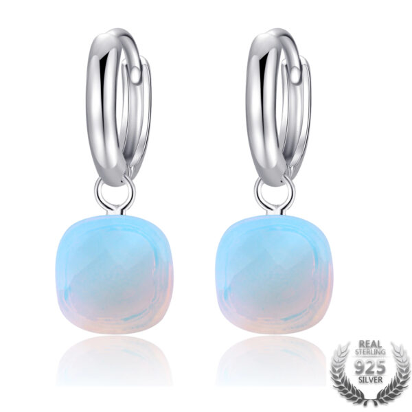 Classic Natural Moonstone Drop Earrings