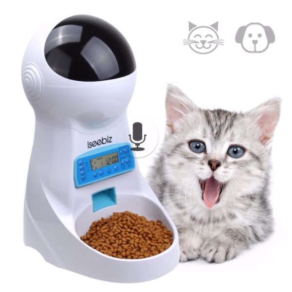 LCD Screen Automatic Pet Feeder with Voice Record - Image 3