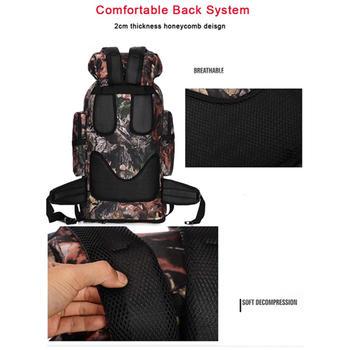 100L Camouflage Pattern Tactical Backpack