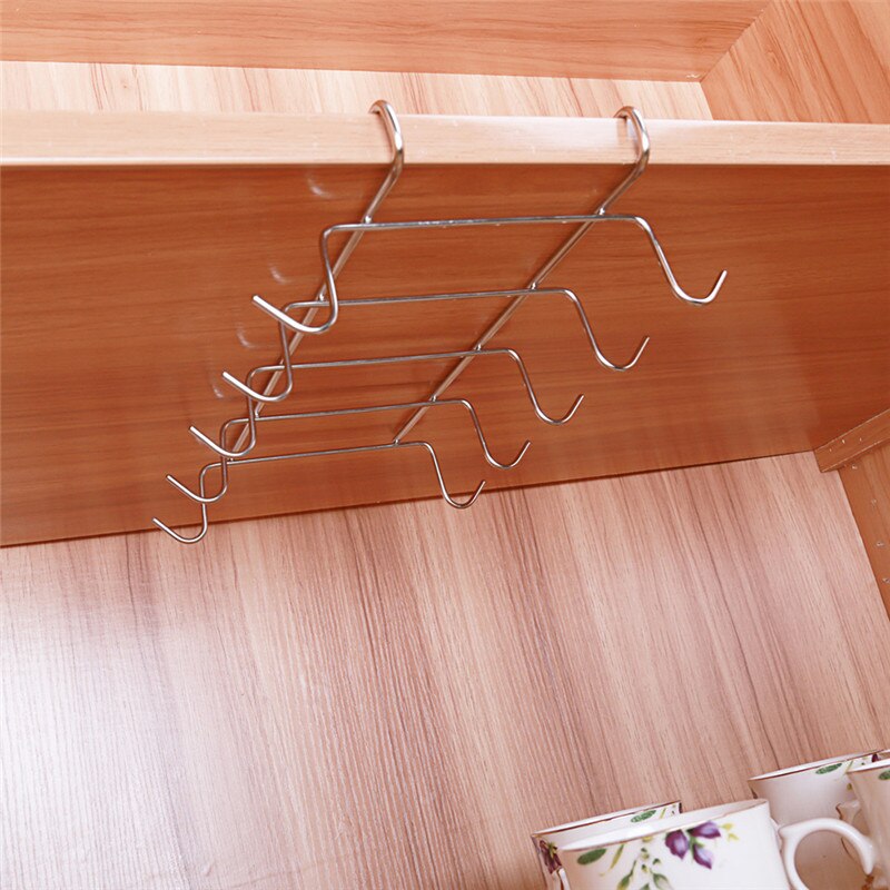 Large Capacity Hanging Stainless Steel Mug Rack