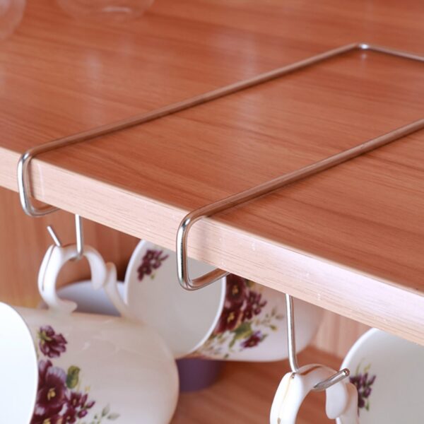 Large Capacity Hanging Stainless Steel Mug Rack - Image 4