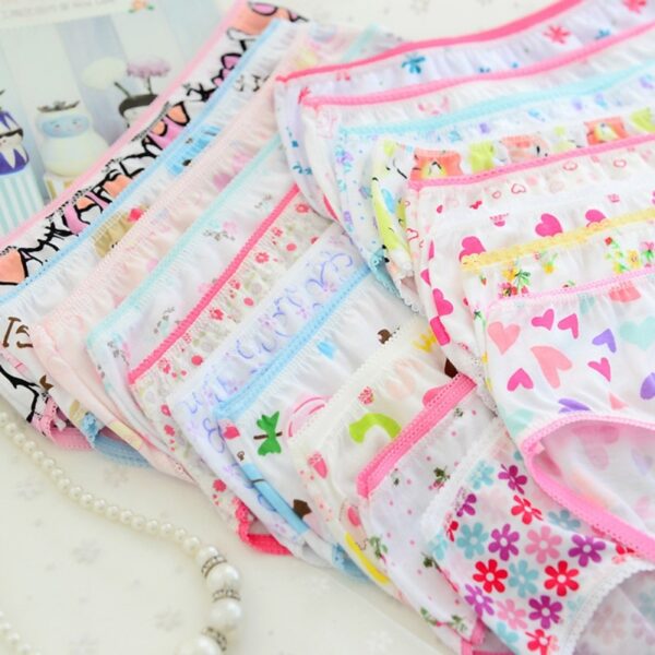 Set of 6 Cotton Girls' Short Briefs - Image 4