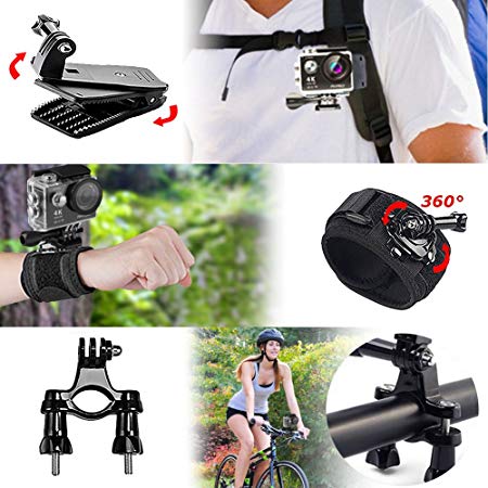 Sports Action Camera Accessories Kit