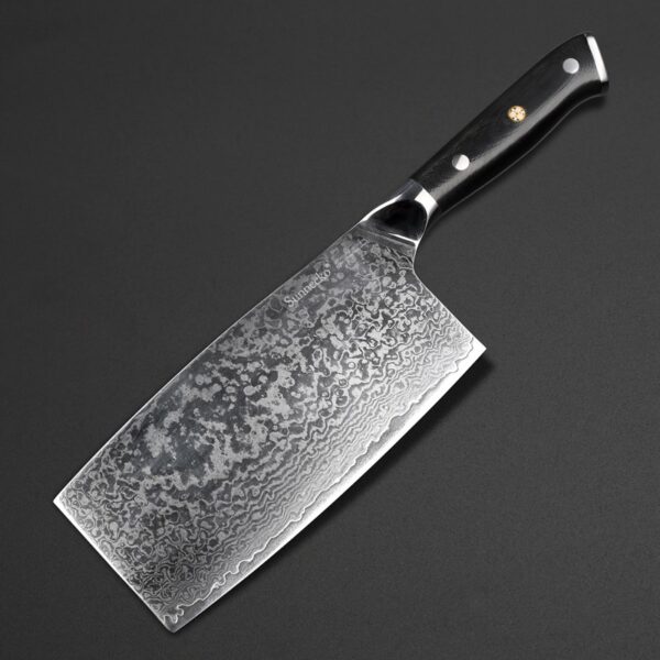 Professional Japanese Damascus Steel Kitchen Cleaver Knife - Image 5