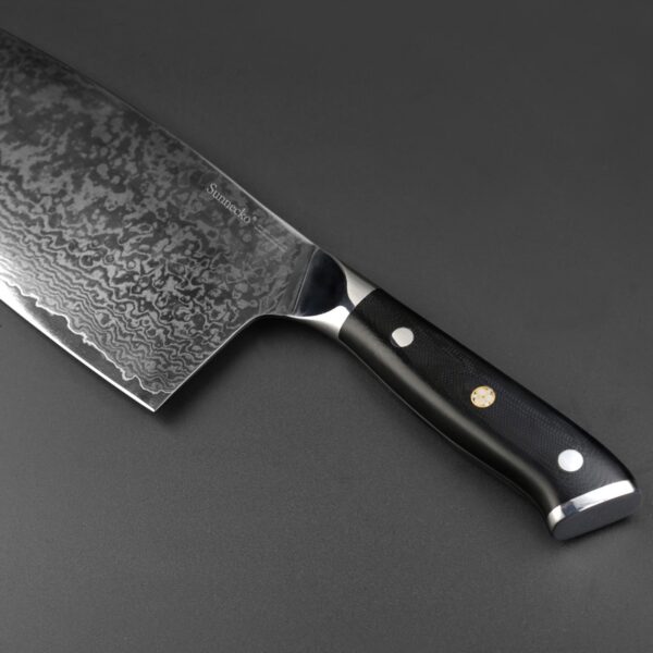 Professional Japanese Damascus Steel Kitchen Cleaver Knife - Image 7