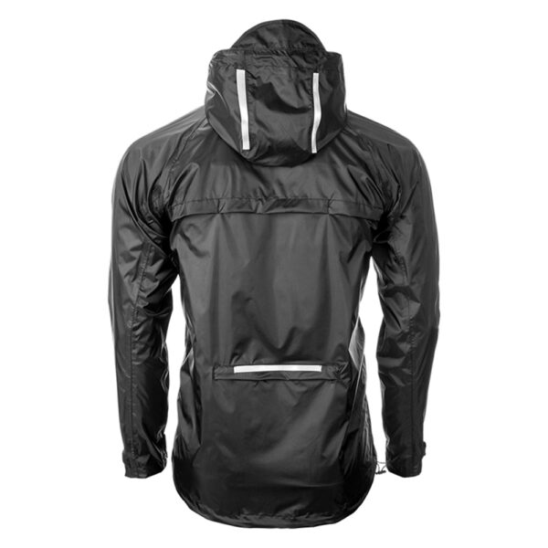 Men's Reflective Detail Black Waterproof Jacket