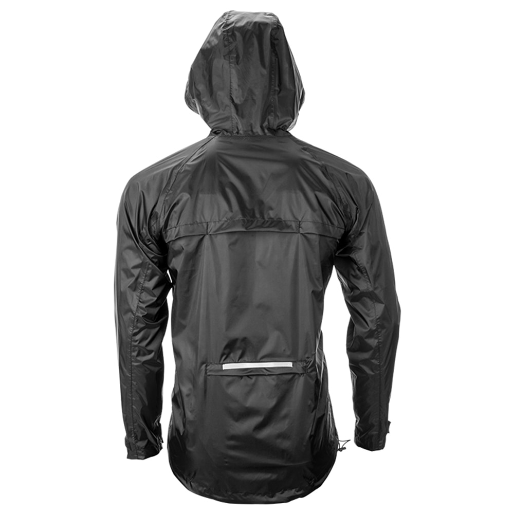 Men's Reflective Detail Black Waterproof Jacket