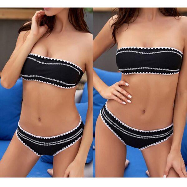 Sexy Solid Bikini Set for Women - Image 6