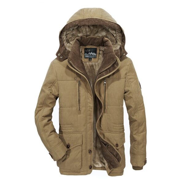 Men's Military Style Windproof Winter Jacket - Image 4