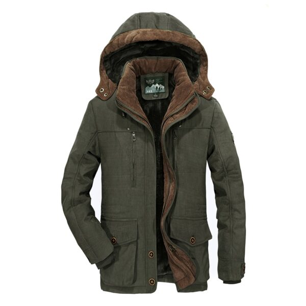 Men's Military Style Windproof Winter Jacket - Image 5