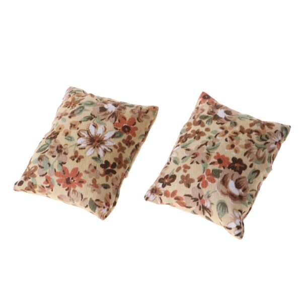 Miniature Flowers Embroidered Sofa Cushions 2 pcs Set - Image 5