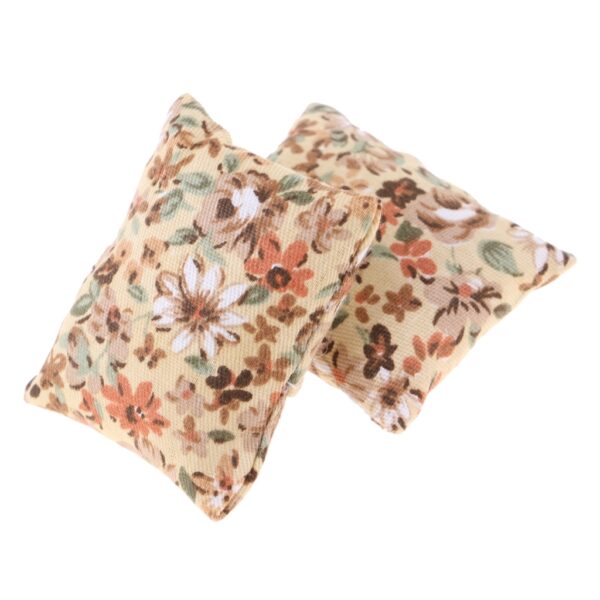 Miniature Flowers Embroidered Sofa Cushions 2 pcs Set - Image 6