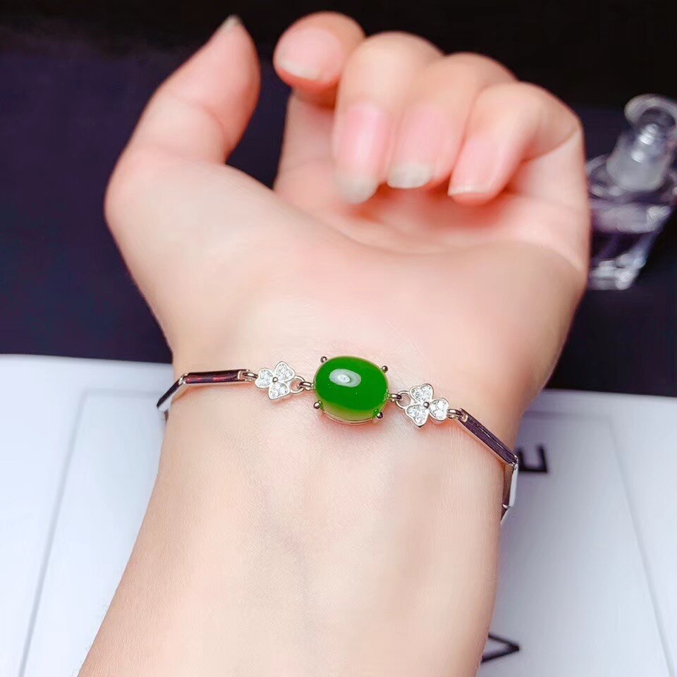 Natural Green Jade Bracelet