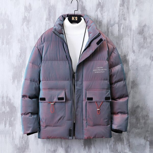 Men's Holographic Puffer Jacket - Image 4