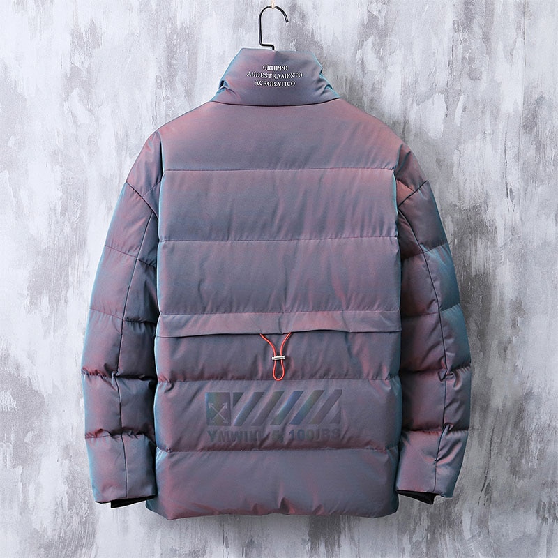 Men's Holographic Puffer Jacket