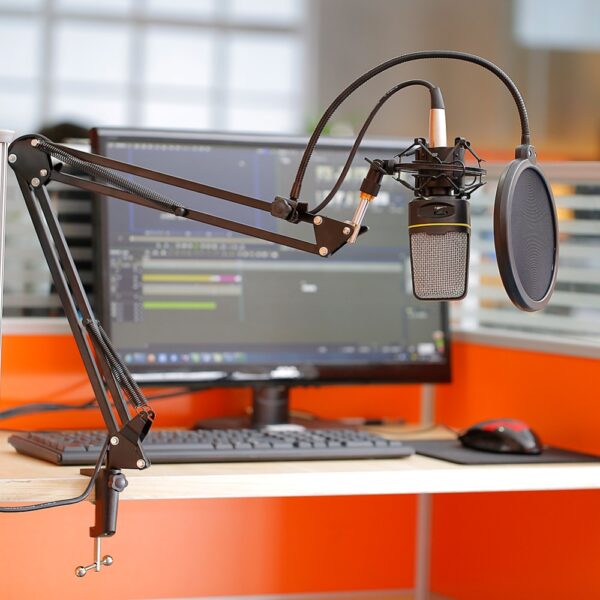 Broadcast Studio Microphone Arm Stand with Shock Mount - Image 5