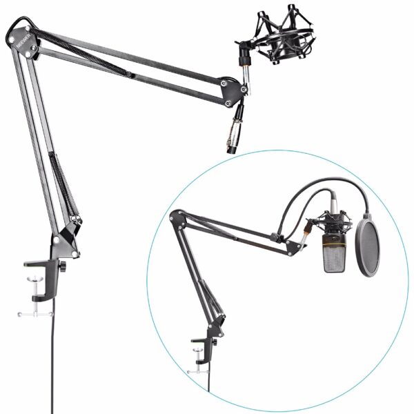 Broadcast Studio Microphone Arm Stand with Shock Mount - Image 4