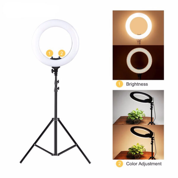 LED Ring Light with Stand Kit included Cosmetic Mirror