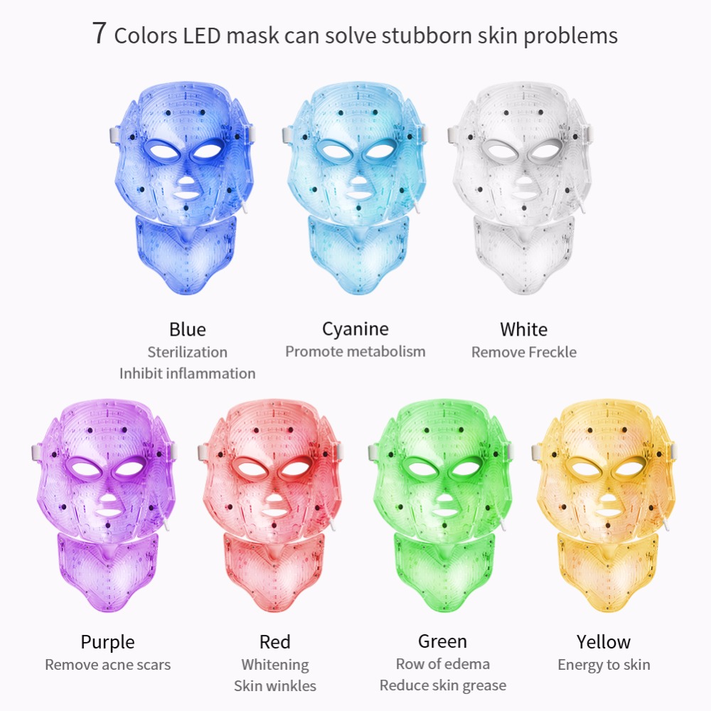 7 Colors LED Facial Mask