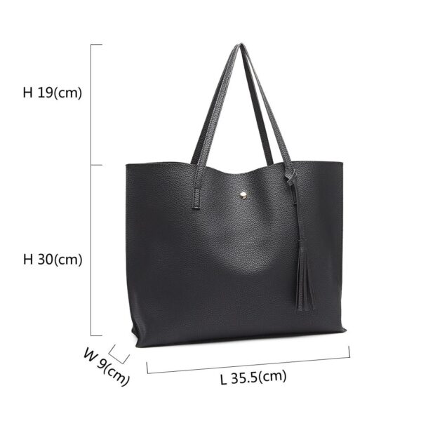 Soft Leather Tote Bag - Image 4