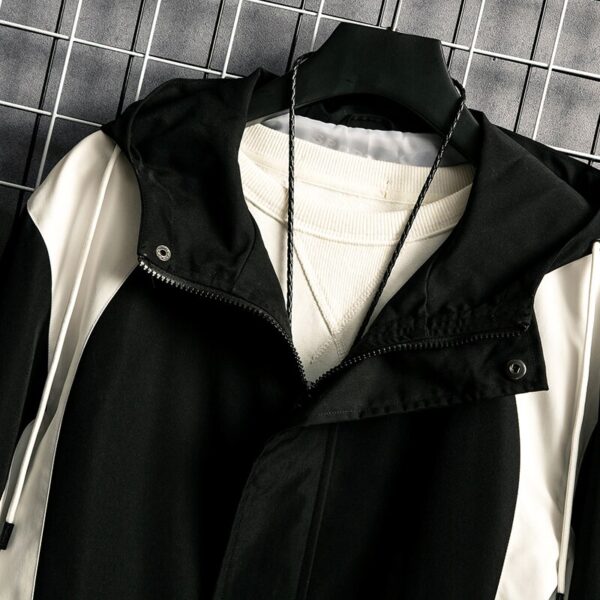 Men's Color Block Hooded Windbreaker - Image 5