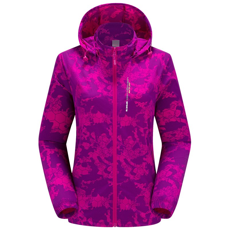 Women's Abstract Print Hooded Jacket