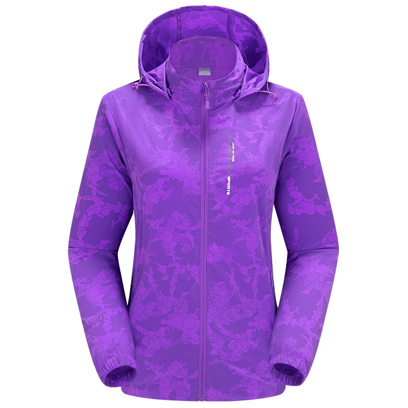 Women's Abstract Print Hooded Jacket