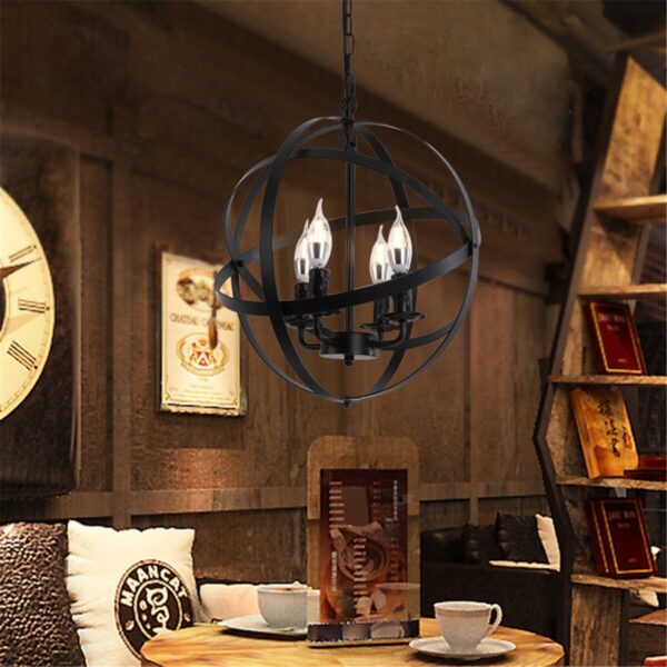 Iron Sphere Pendant Lighting - Image 3