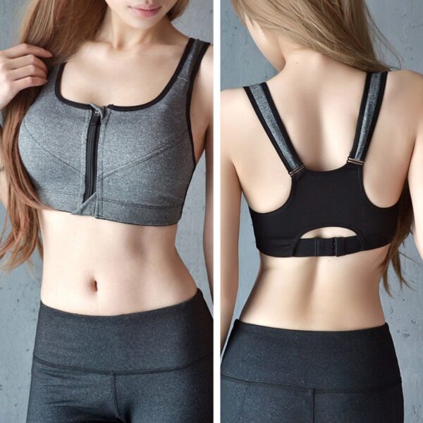 Zipper Sports Bra for Women - Image 3