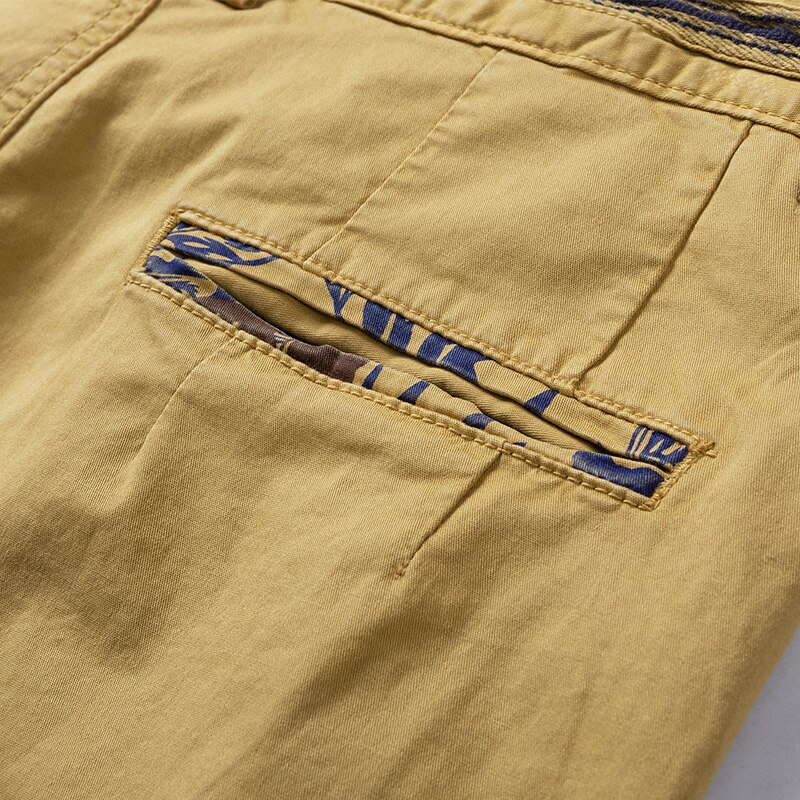 Men's Floral Print Detail Cargo Shorts