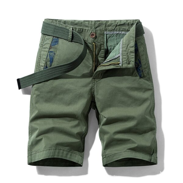 Men's Floral Print Detail Cargo Shorts - Image 5