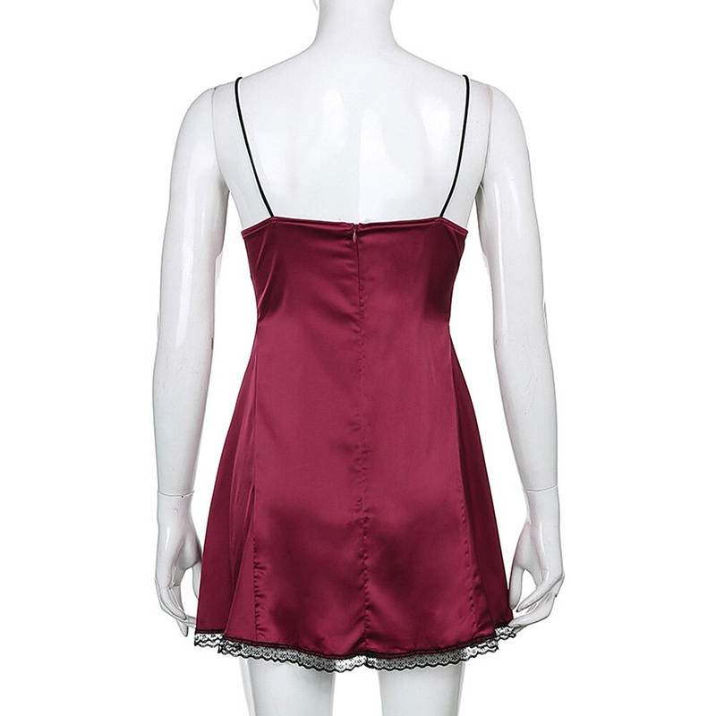 Women's Mini Nightdress with V-Neck