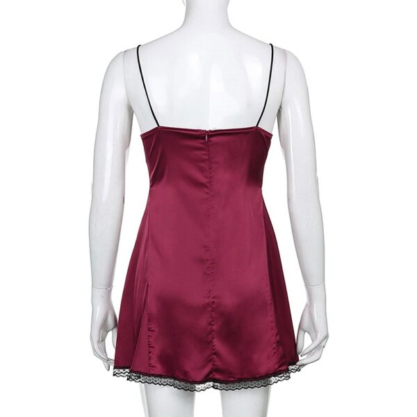 Women's Mini Nightdress with V-Neck - Image 5