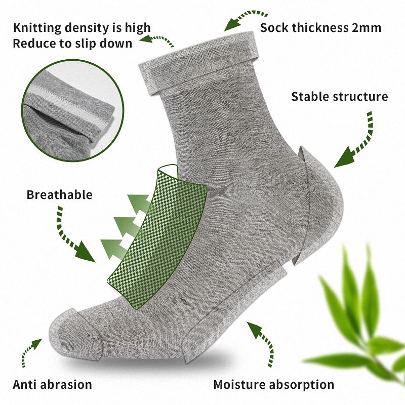 Set of 10 Bamboo Fiber Men's Socks