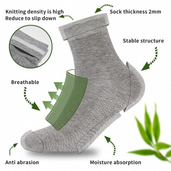 Set of 10 Bamboo Fiber Men's Socks - Image 7