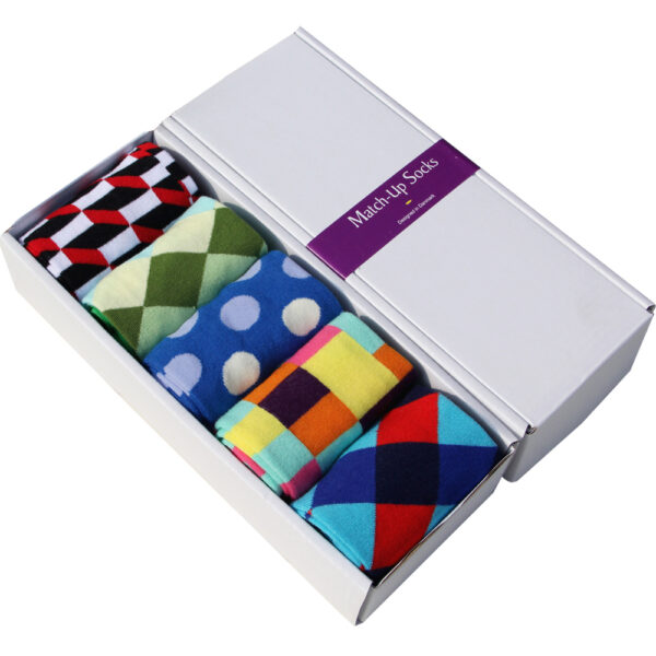 5 Pairs of Cotton Men's Socks in Print