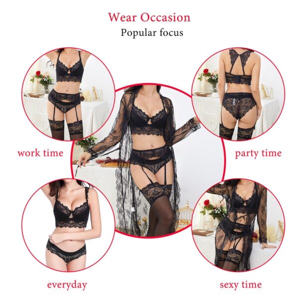 Sexy Transparent Lingerie Set for Women - Image 7