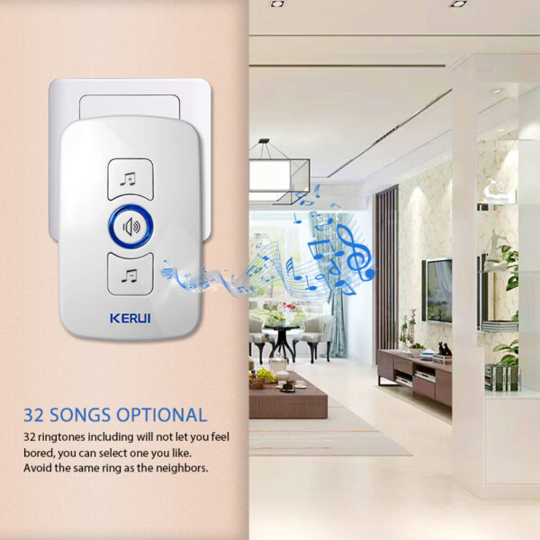 Songs Optional Waterproof Wireless Smart Doorbell - Image 5