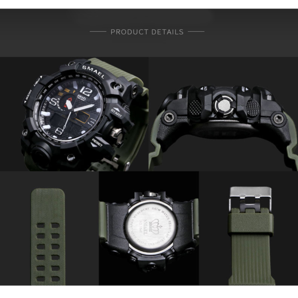 Rugged Sports Watches for Men with Digital and Analogue Display - Image 5