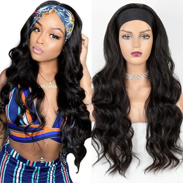 Women's Long Wavy Synthetic Headband Wig