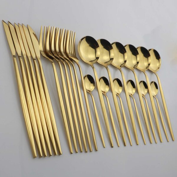 Colorful Stainless Steel Dinnerware Set - Image 5