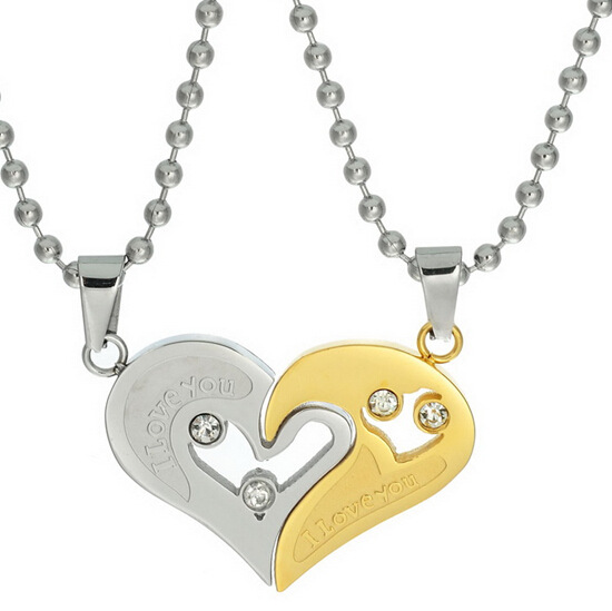 Men's and Women's Black Heart Necklace