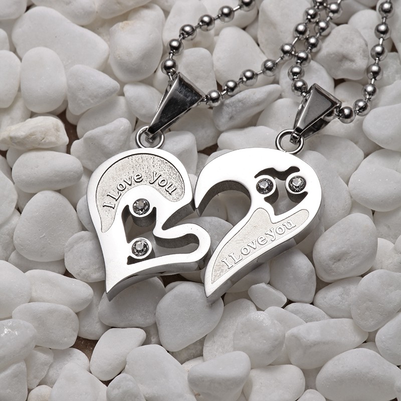 Men's and Women's Black Heart Necklace