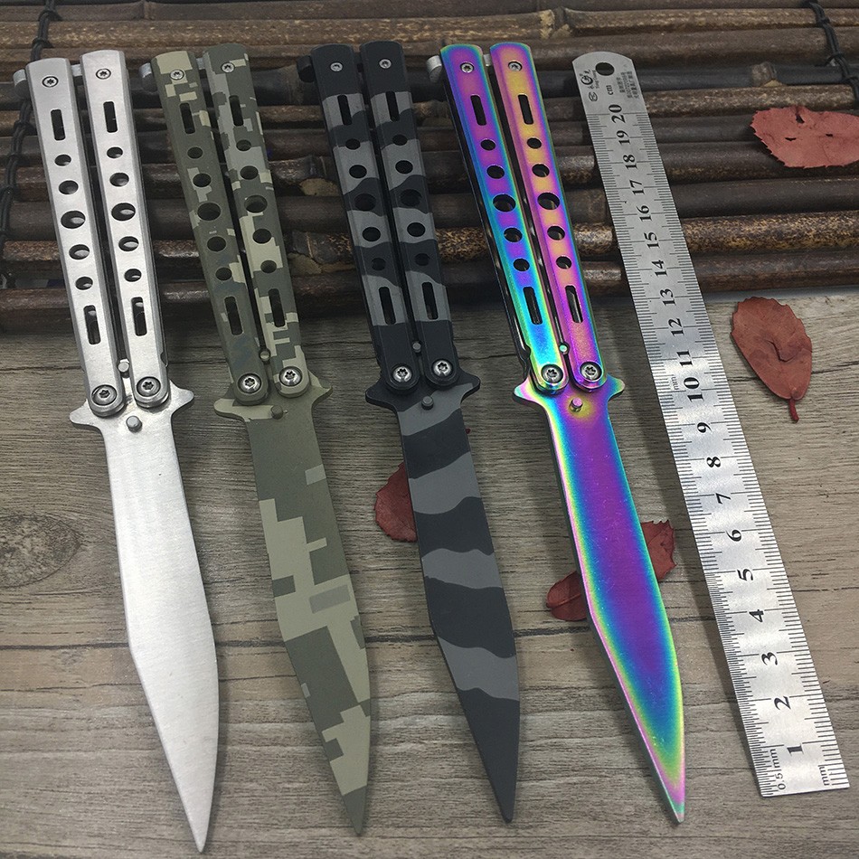 Rainbow Butterfly Knife