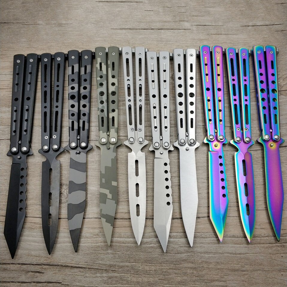 Rainbow Butterfly Knife