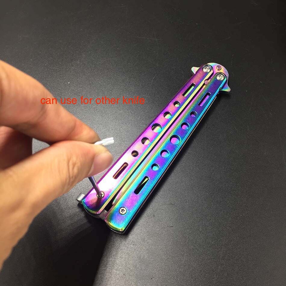 Rainbow Butterfly Knife