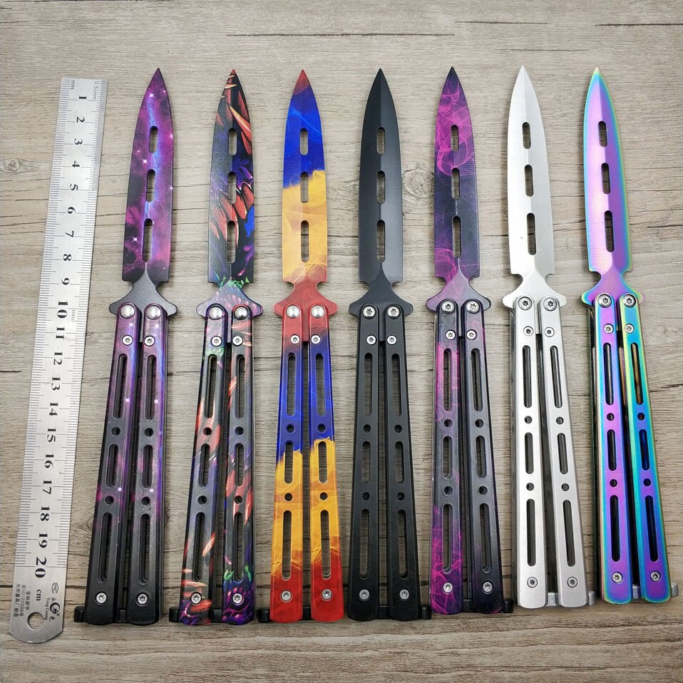 Rainbow Butterfly Knife